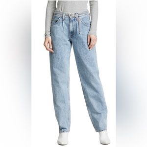 Agolde Baggy Oversized Jeans with Pleats